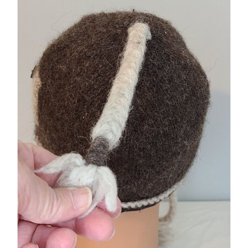 Everest Designs Nepal Ear Flap Hat Wool Beanie Cap Winter Fleece Lined Tassel - Picture 5 of 10